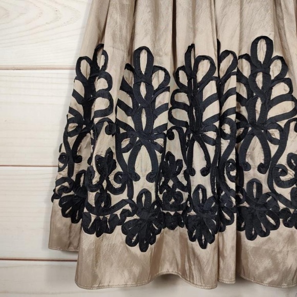 S.L Fashions Sz.8 Dress Woman’s Black Than Fit And Flare Layered Gathered - Picture 3 of 10